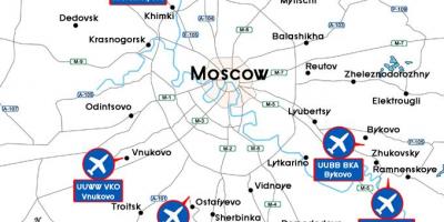 Kaart Moskva lennujaamad