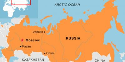 Moskva asukoht kaardil
