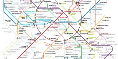Metro station Moskva kaart