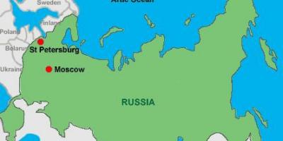 Moskva ja Peterburi kaart