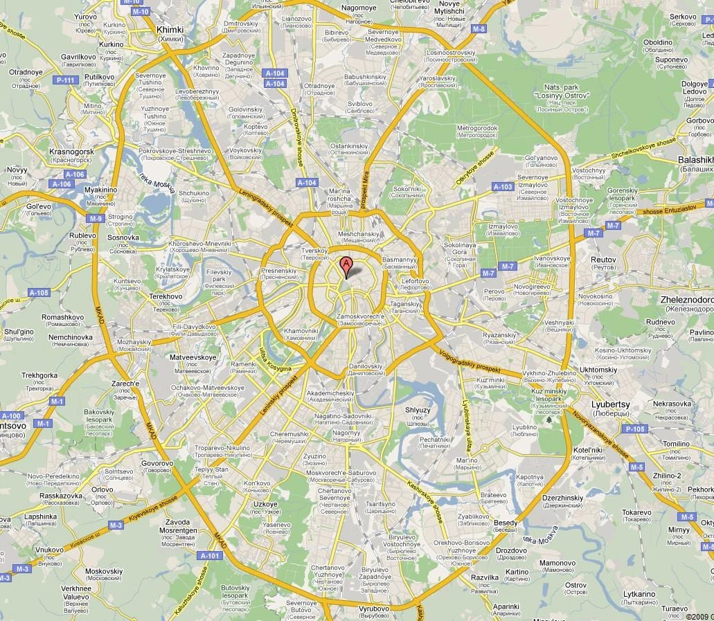 Moskva äärelinnas kaart