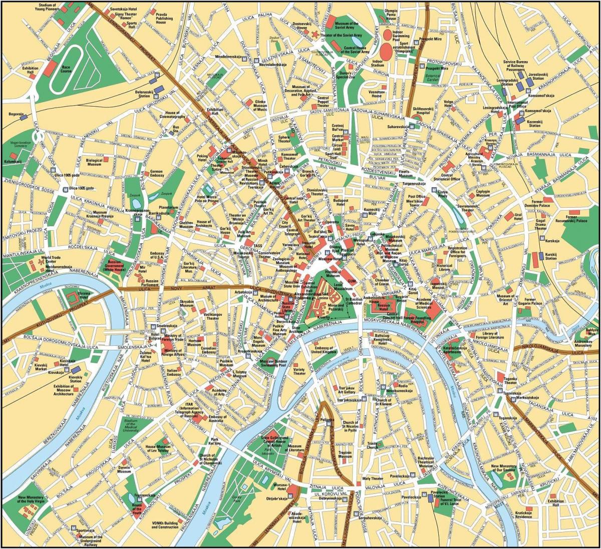 kaart Moskva inglise keeles