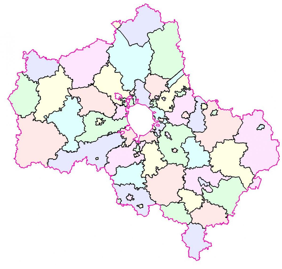 Moskva piirkonna kaart