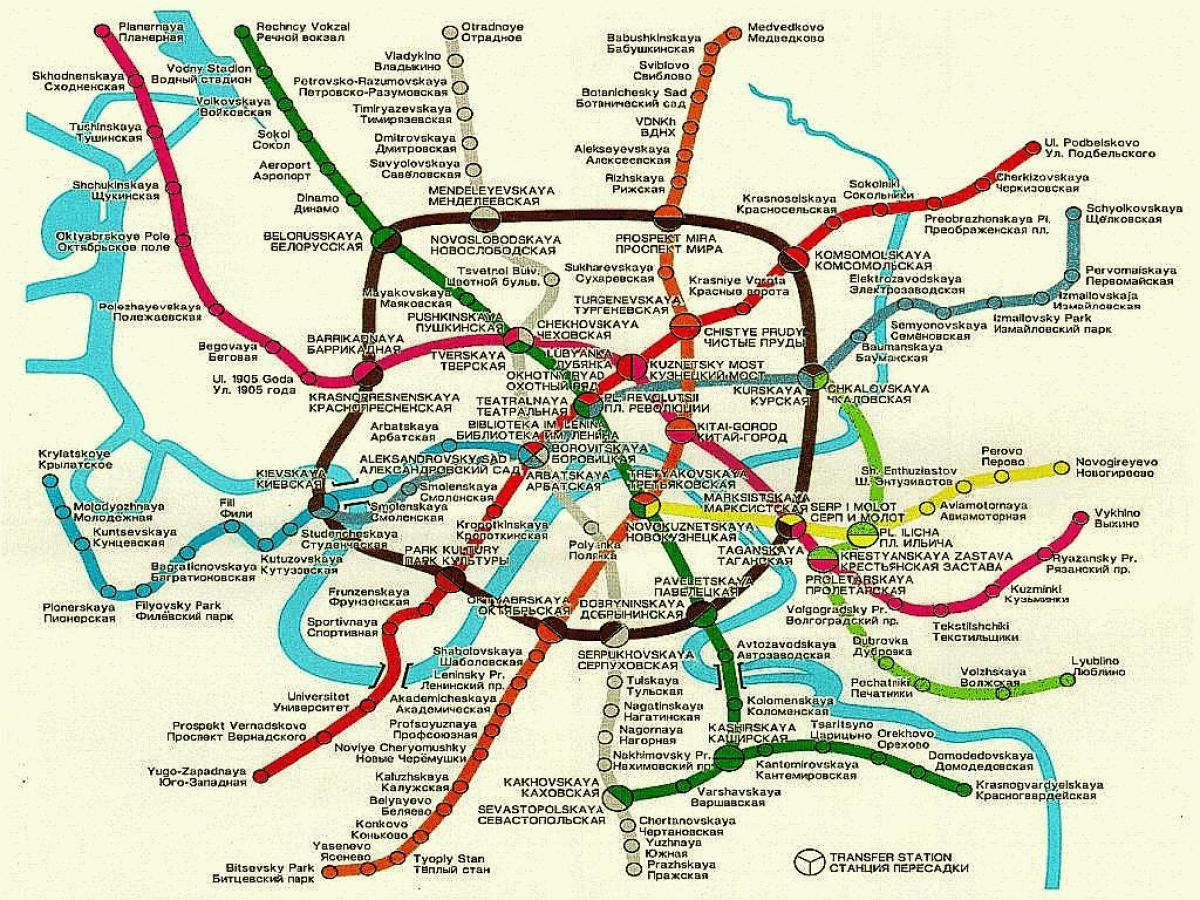 Moskva raudtee kaart