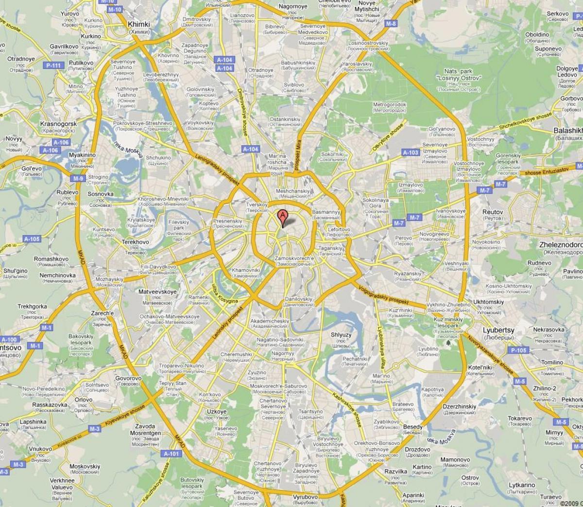 Moskva äärelinnas kaart
