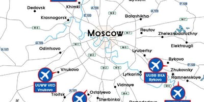 Moskva lennujaama terminali kaart